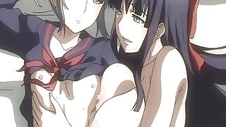 Busty anime threesome fucked..
